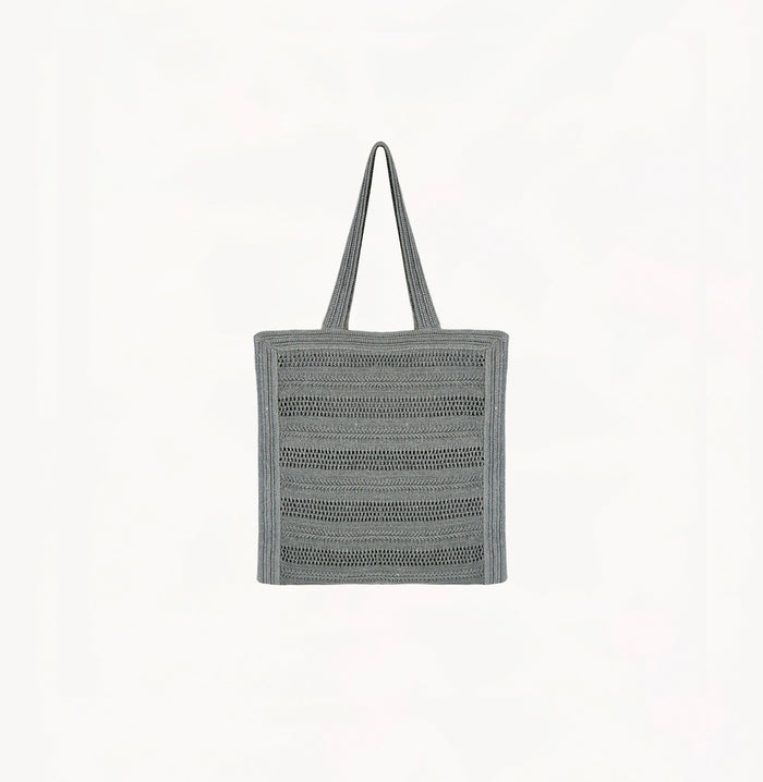 Crush POINTELLE TOTE BAG Grey Green