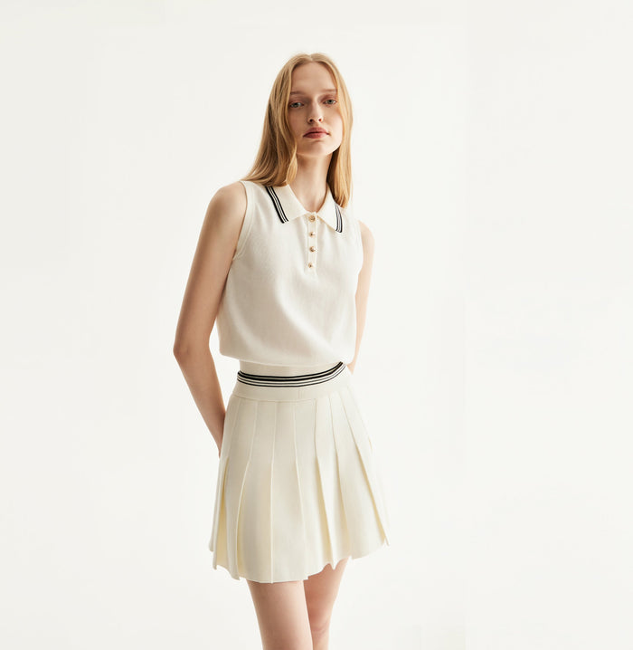 Crush SAILOR POLO TANK TOP White