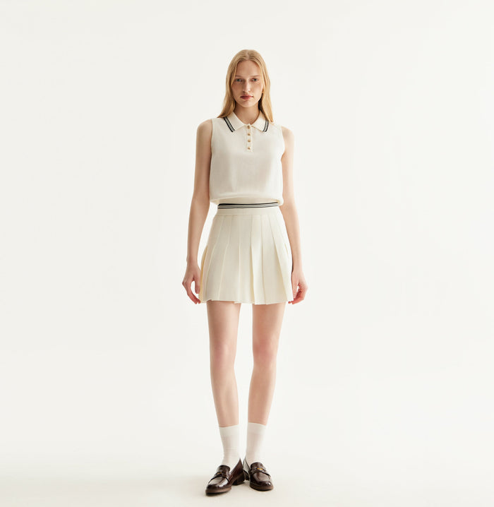 crush SAILOR POLO TANK TOP White