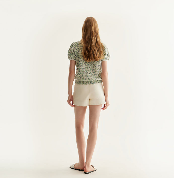 Crush SHEEPSKIN SHORTS White