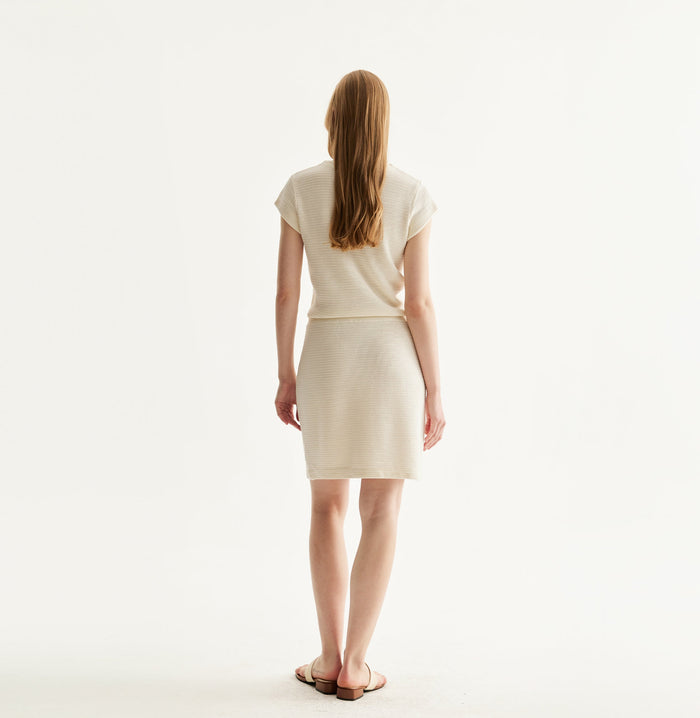 Crush SILK COTTON DRESS White