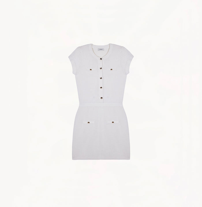 Crush SILK COTTON DRESS White