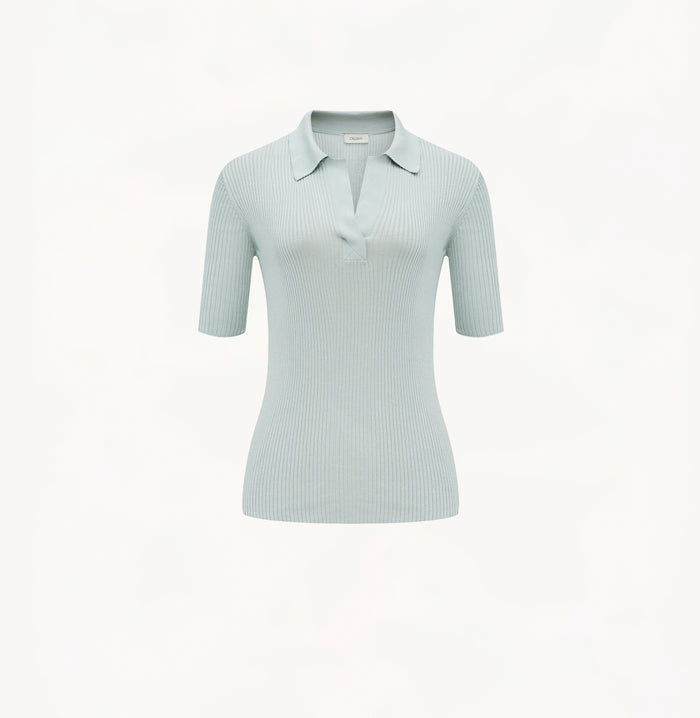 Crush SILK POLO SHIRT Light Blue