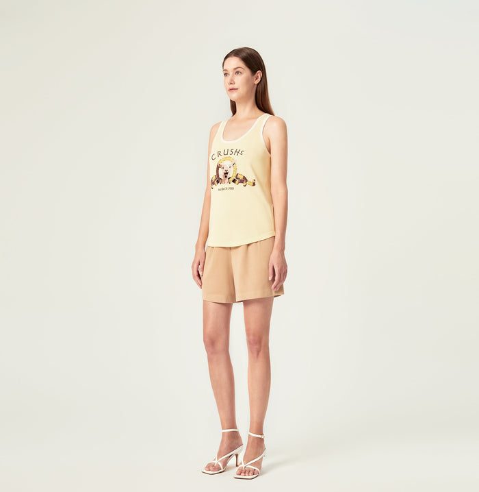 Crush SPORTY JACQUARD TANK TOP Chick Yellow