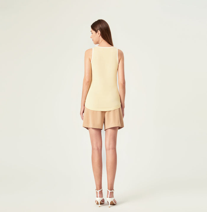 Crush SPORTY JACQUARD TANK TOP Chick Yellow