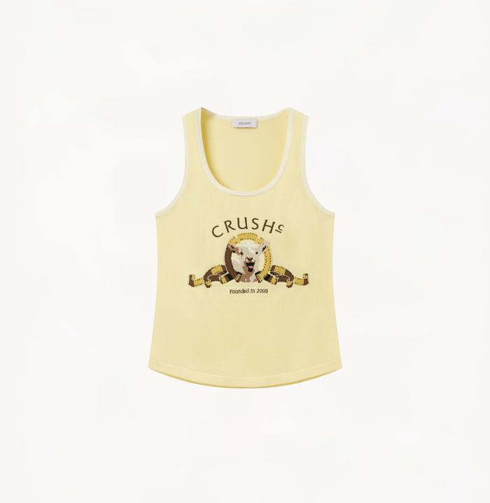 Crush SPORTY JACQUARD TANK TOP Chick Yellow
