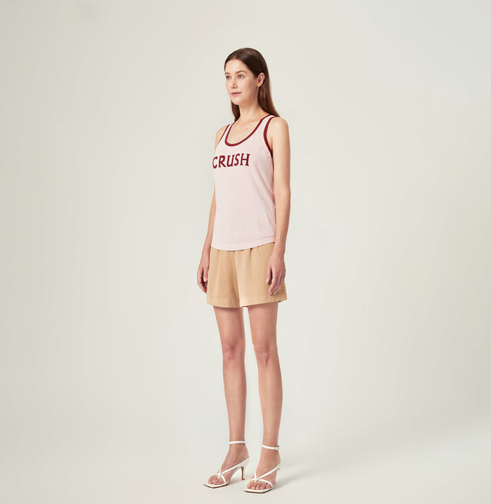 Crush SPORTY LOGO TANK TOP Light Pink