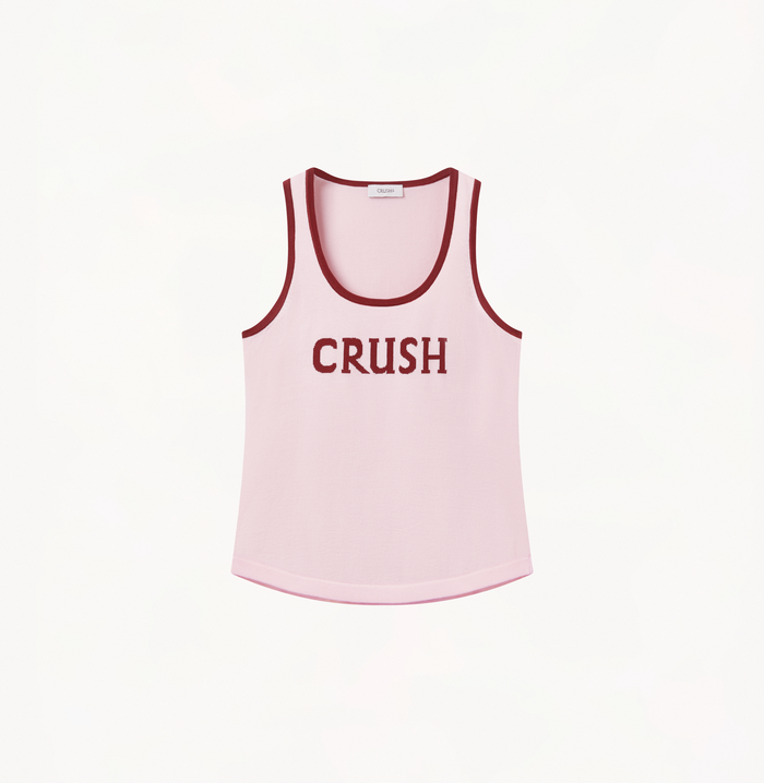Crush SPORTY LOGO TANK TOP Light Pink