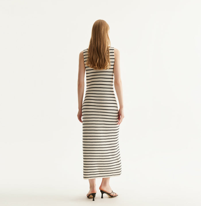 Crush STRIPED DRESS White / Black Stripes