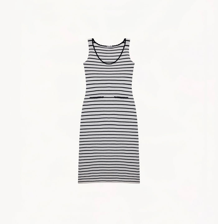 Crush STRIPED DRESS White / Black Stripes