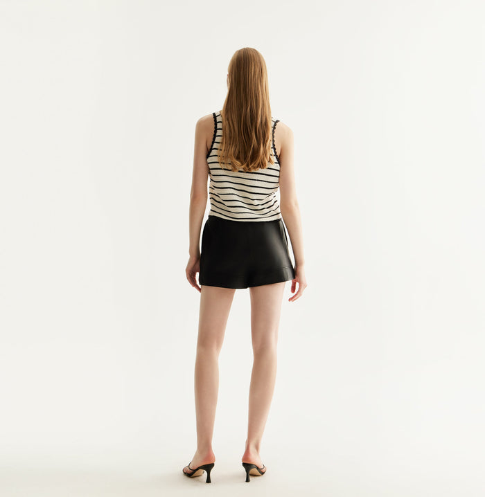 Crush STRIPED TANK TOP White / Black Stripes