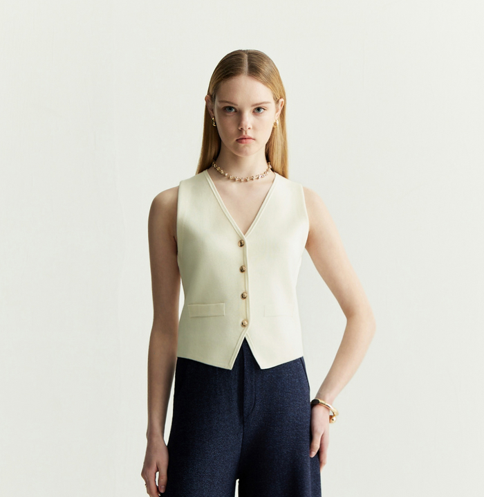 Crush SUIT WAISTCOAT White