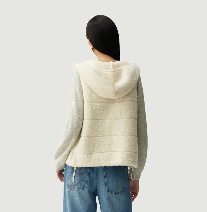 Crush TEDDY BOUCLÉ HOODED GILET Camel