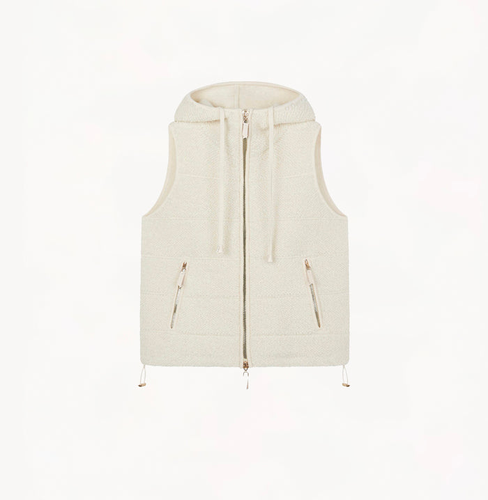 Crush TEDDY BOUCLÉ HOODED GILET Camel