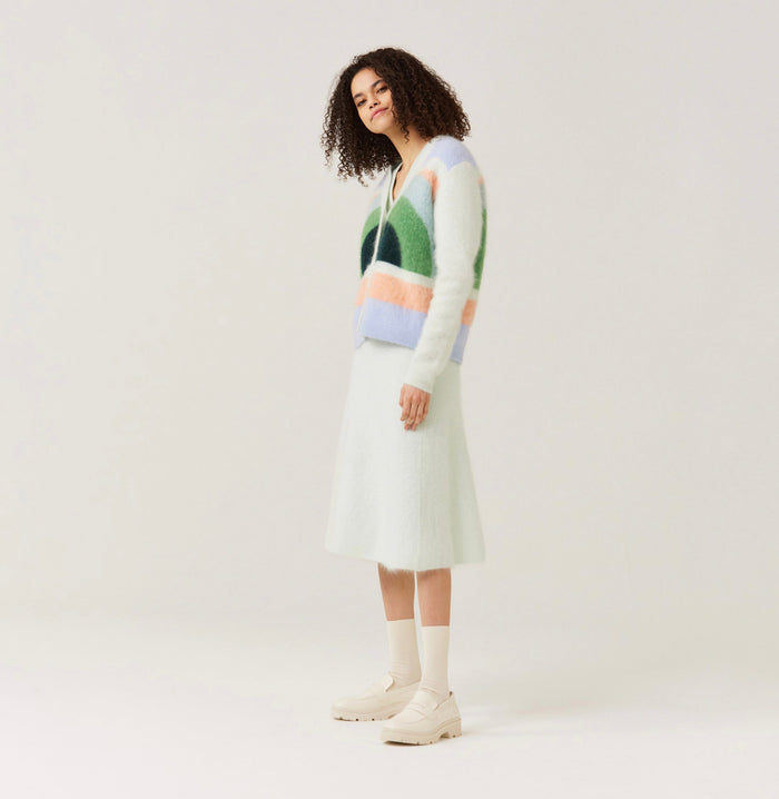 Crush FLUFFY RAINBOW CASHMERE CARDIGAN Multicolour Cool