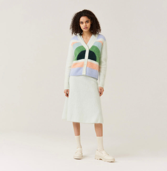 crush FLUFFY RAINBOW CASHMERE CARDIGAN Multicolour Cool