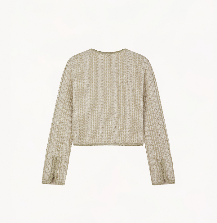 Crush METALLIC TWEED JACKET Metallic Champagne Gold