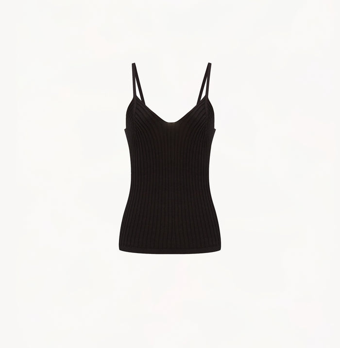 Crush SILK V-NECK RIBBED TANK TOP - CRUSH Wear Carbon Grey