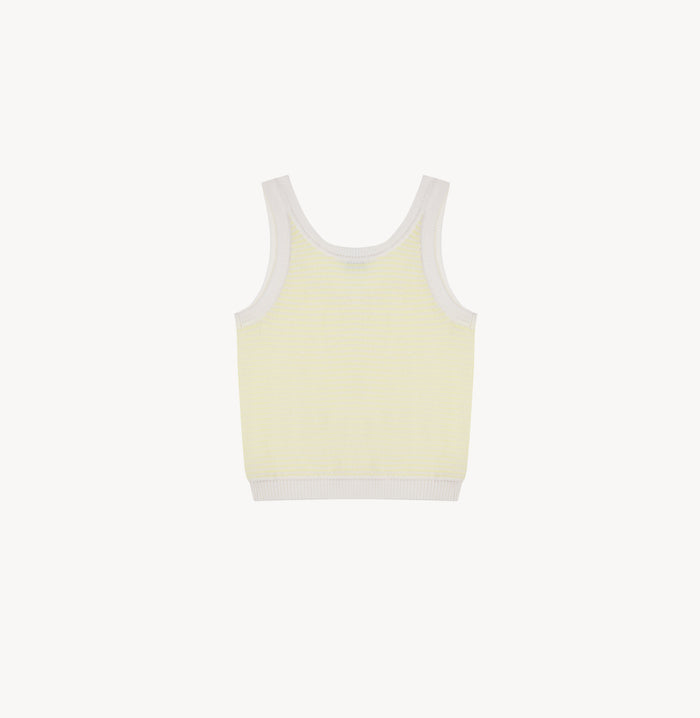 Crush WOOL STRIPED U-NECK TANK TOP Blue/White Stripes