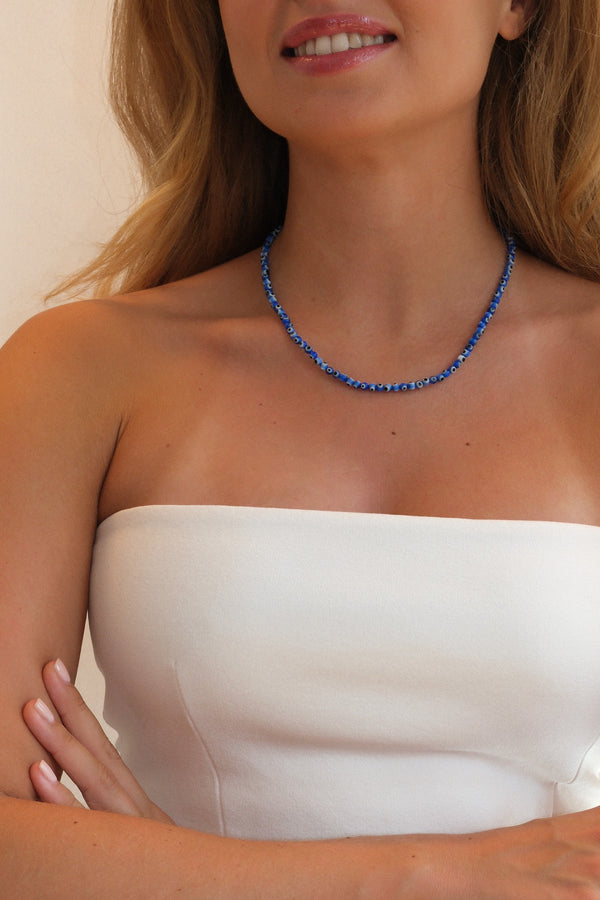 Crystal Haze All-Seeing Necklace - Blue