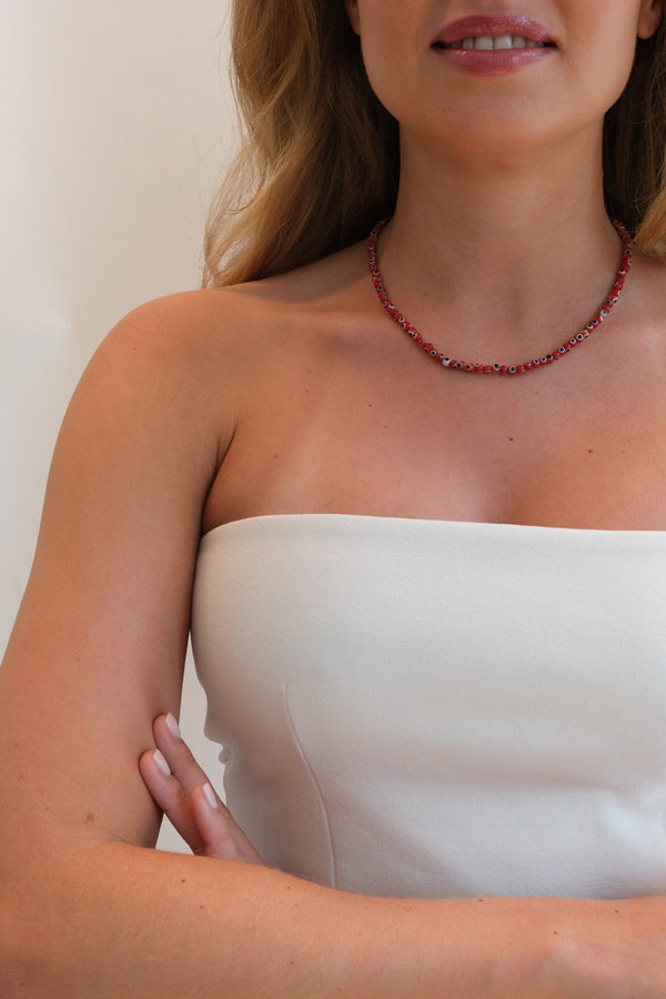 Crystal Haze All-Seeing Necklace - Red