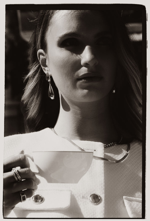 Crystal Haze Avenue Montaigne Earrings - Golden