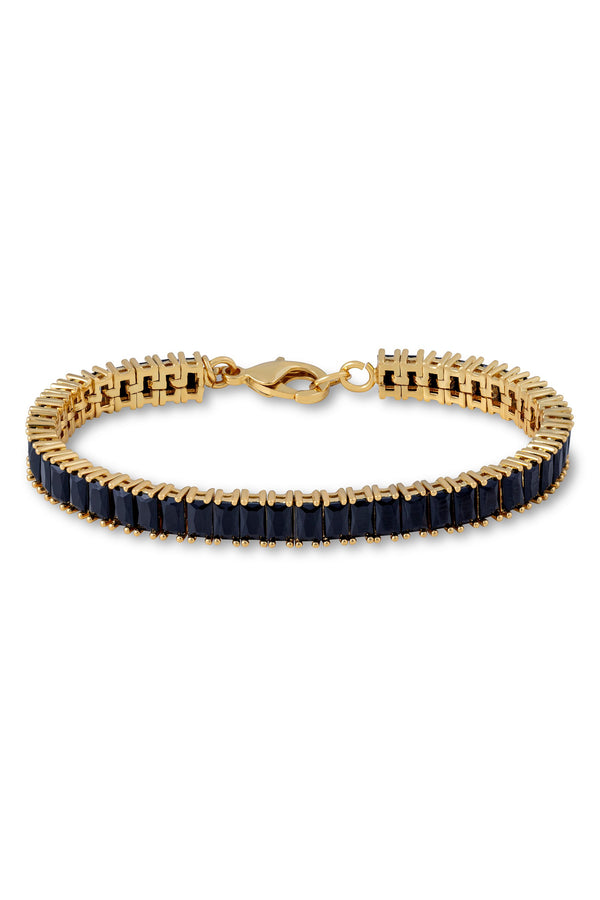 crystal haze Baguette bracelet - Noir
