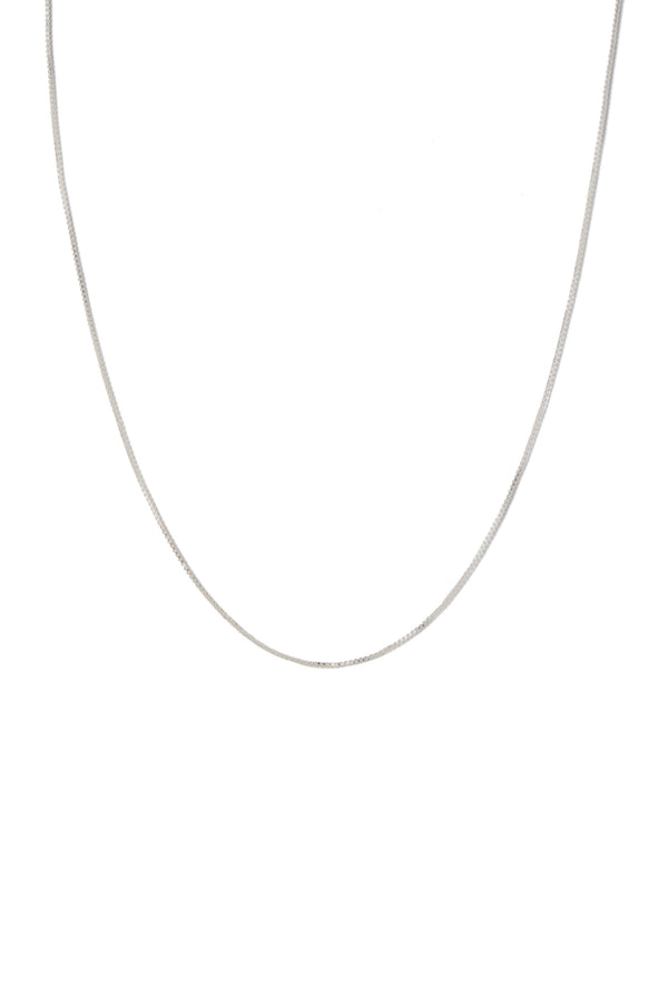 Crystal Haze Box Chain - Silver Plated