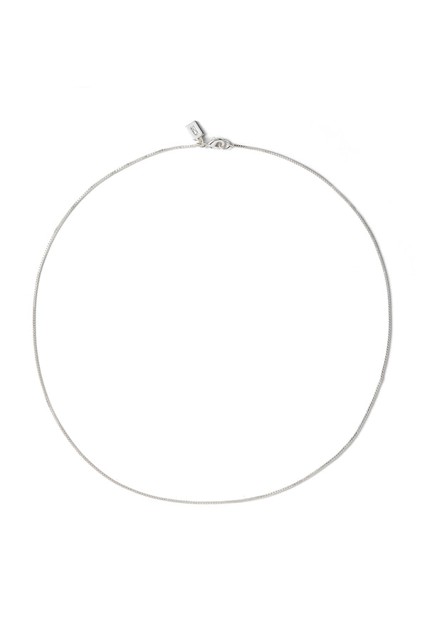 crystal haze Box chain - Silver plated