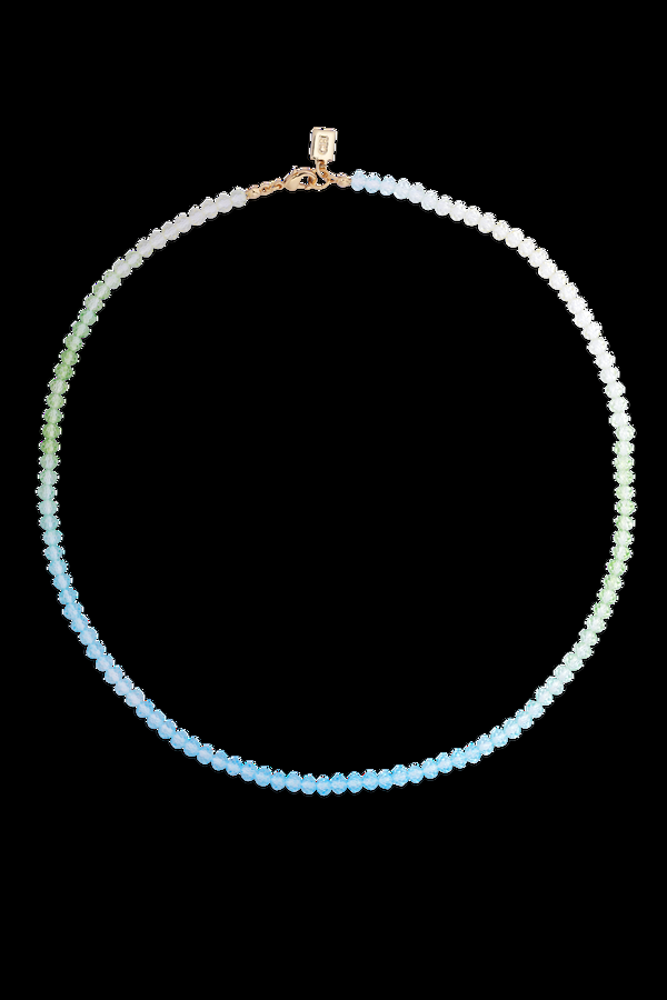 crystal haze Candy Floss necklace - Blue mint
