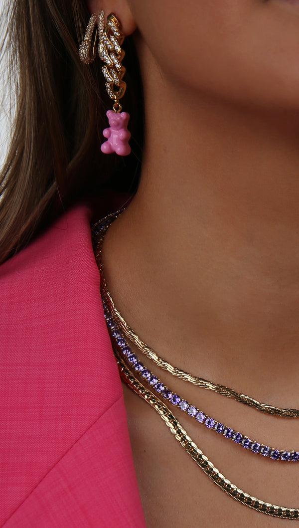 Crystal Haze Candy Pink Nostalgia Earring