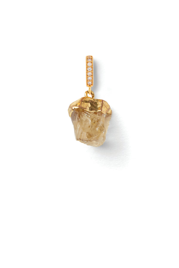 crystal haze Citrine - Pave connector