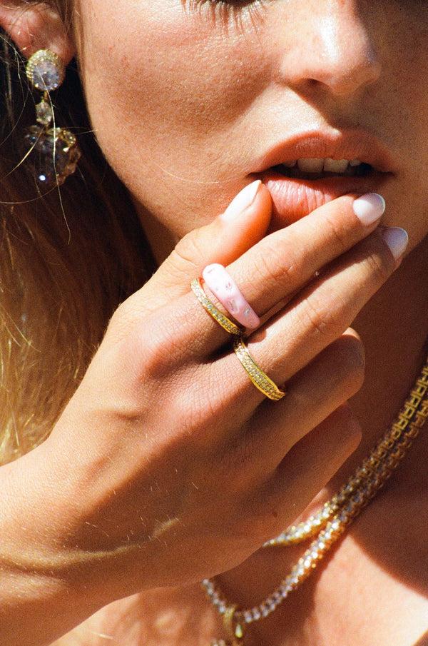 Crystal Haze Cosmo Ring - Candy Pink