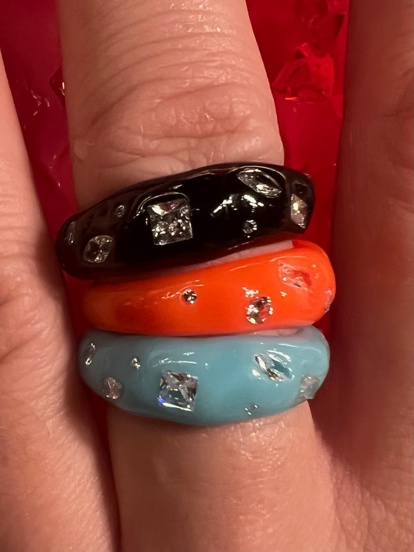 Crystal Haze Cosmo Ring - Mykonos Blue
