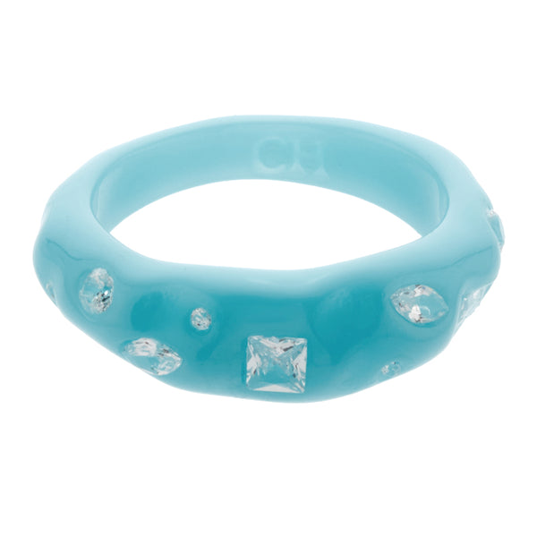 crystal haze Cosmo ring - Mykonos Blue