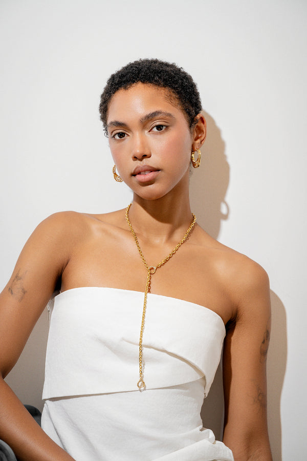 Crystal Haze Cuff It Lariat Necklace