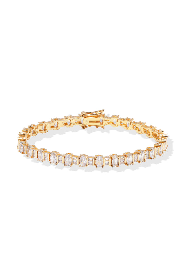 crystal haze Deco Mirror Tennis Bracelet