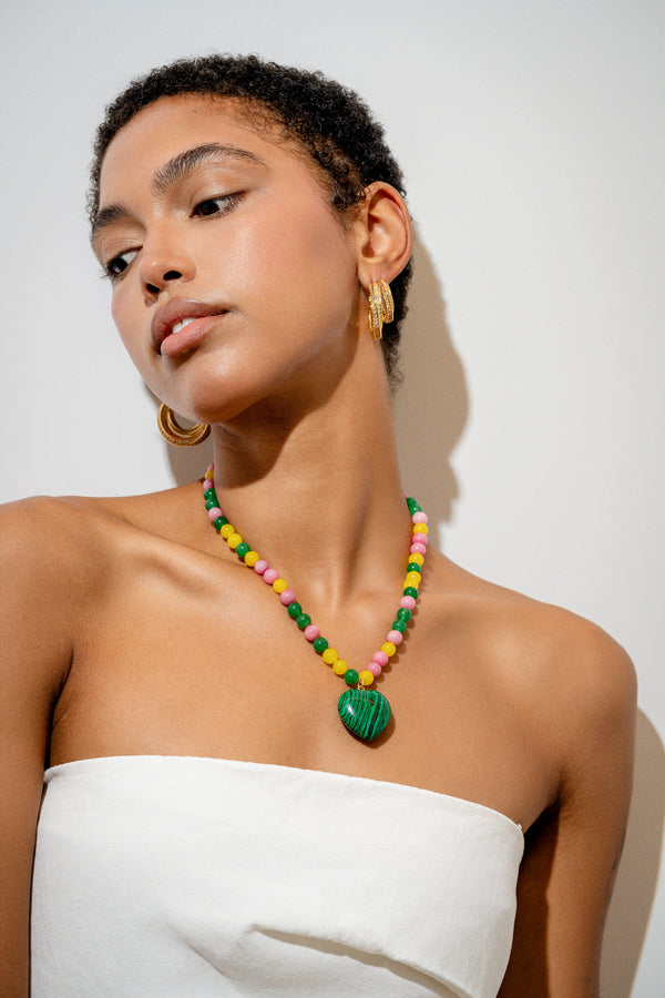 Crystal Haze Dua Necklace - Multicolor