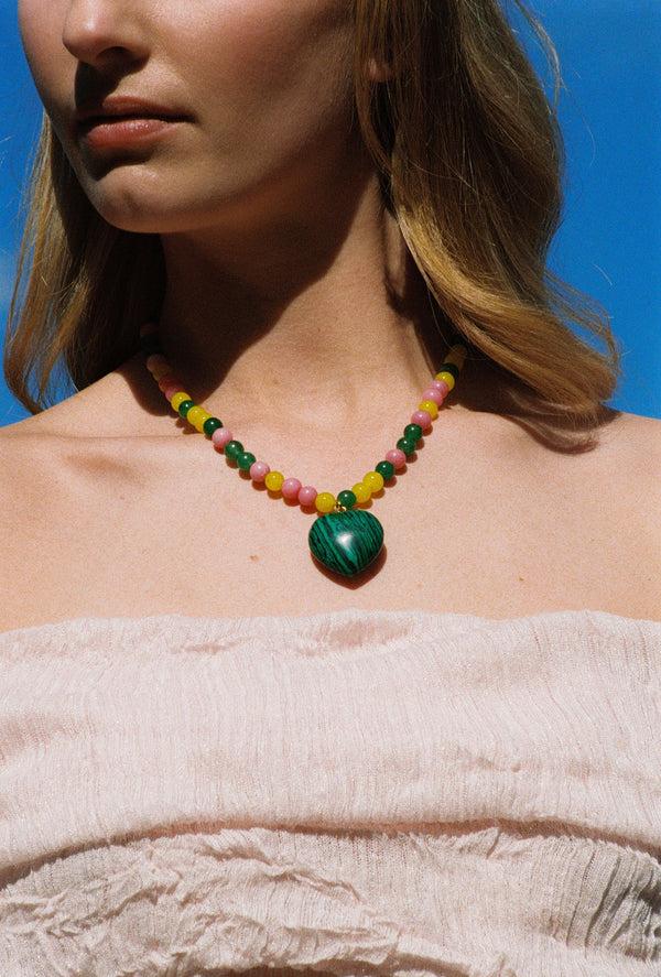 Crystal Haze Dua Necklace - Multicolor