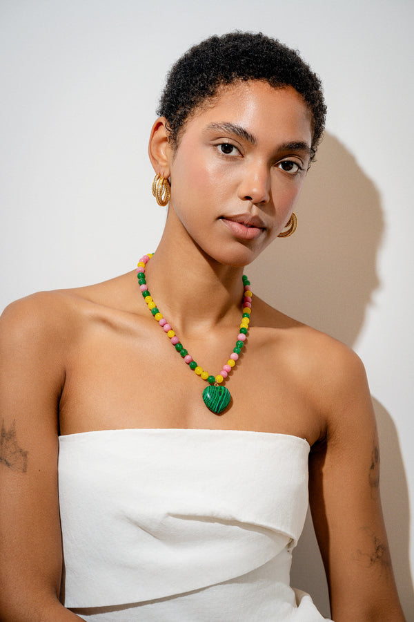 Crystal Haze Dua Necklace - Multicolor