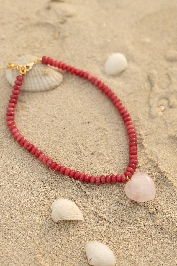 Crystal Haze Dua Necklace - Pink