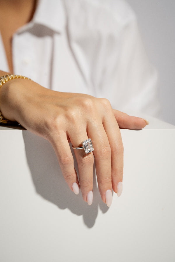 Crystal Haze Emerald Cut Ring