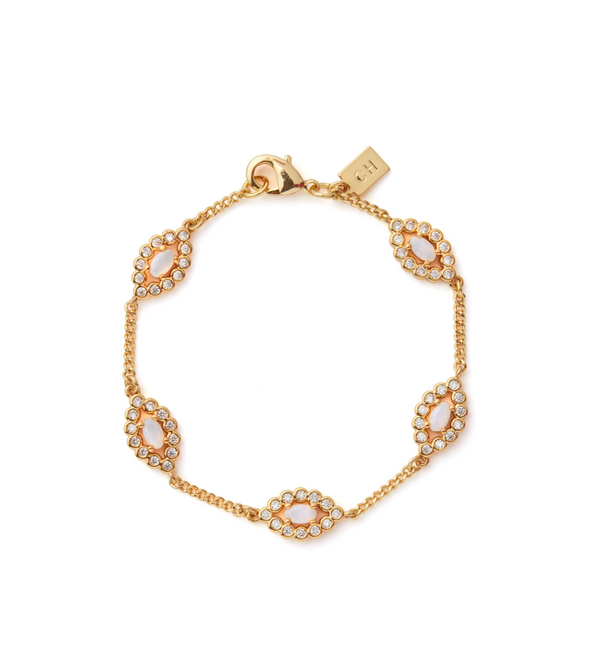 crystal haze Evil Eye bracelet - Opal