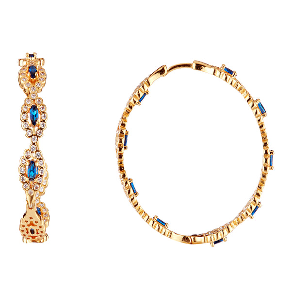 Crystal Haze Evil Eye Hoops
