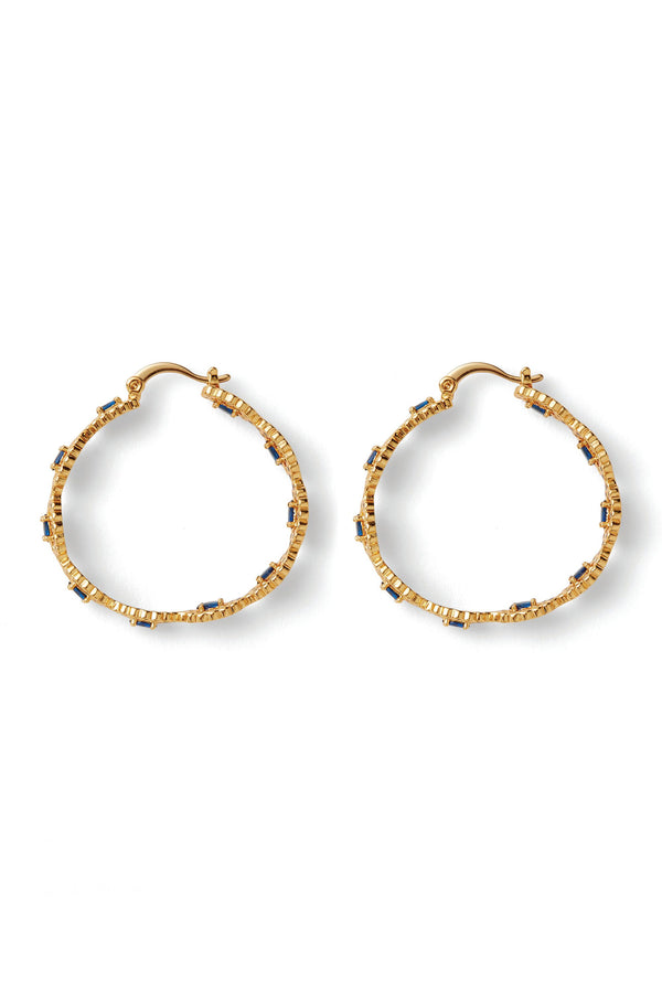 Crystal Haze Evil Eye Hoops