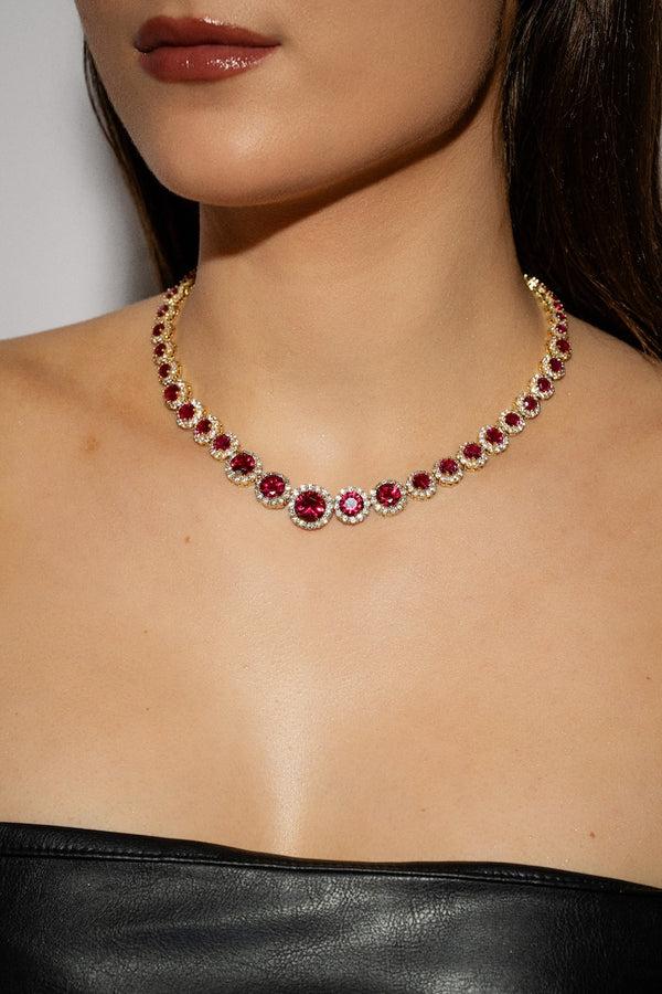 Crystal Haze Fuchsia Fantasy Necklace