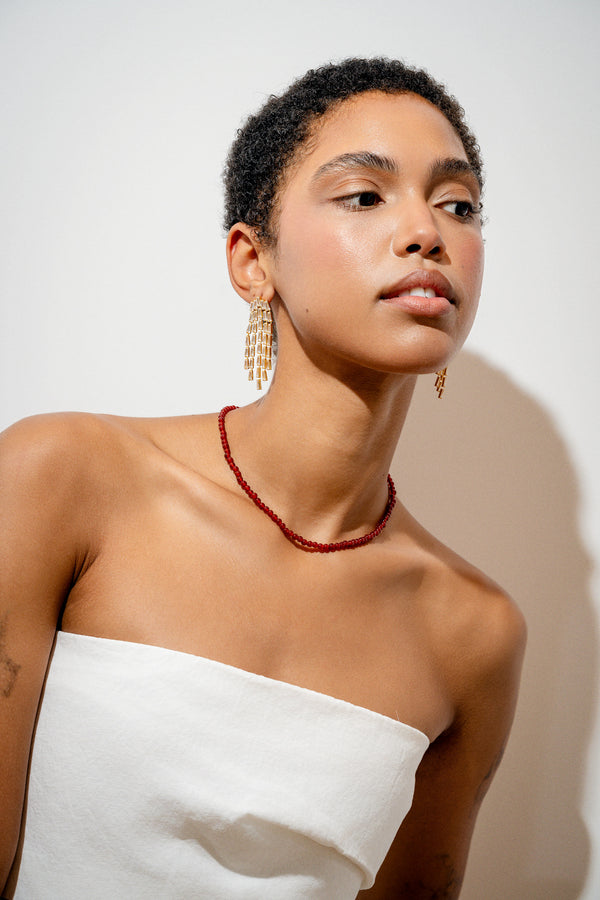 Crystal Haze Garnet Necklace