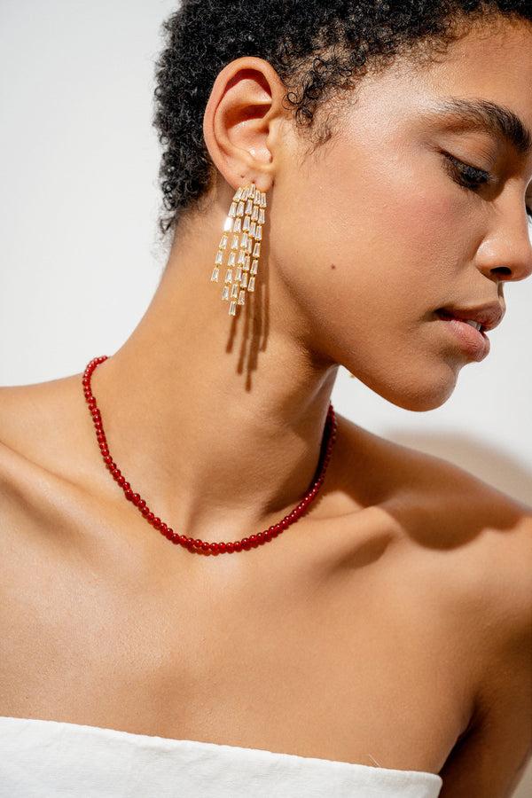 Crystal Haze Garnet Necklace