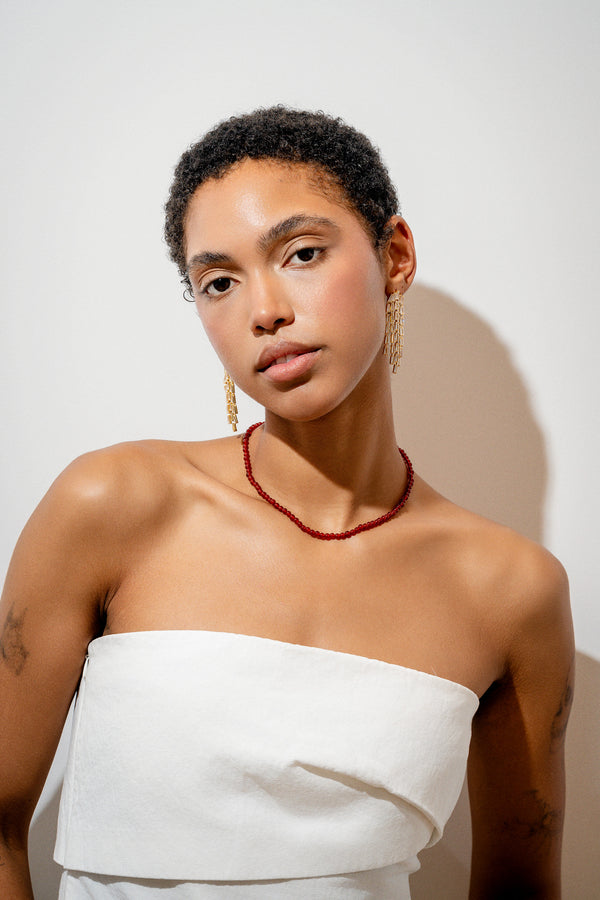 Crystal Haze Garnet Necklace