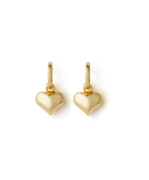crystal haze Golden Heart earrings